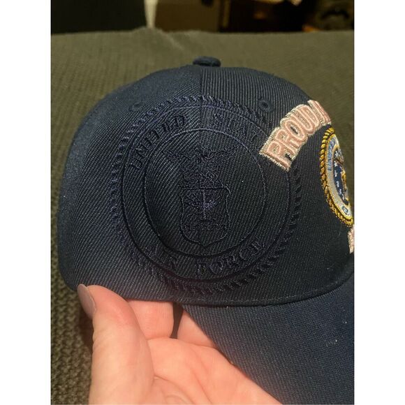 U.S. Warriors Proud Air Force Mom Heavily Embroidered Baseball Cap Hat O/S NWOT - Picture 4 of 6
